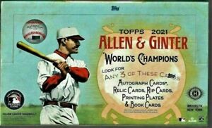 Topps Allen & Ginter Baseball MLB 2021 Hobby Box with 192 Sports Trading...