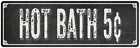 HOT BATH 5¢ Shabby Chic Black Chalkboard Metal Sign Decor 106180050012