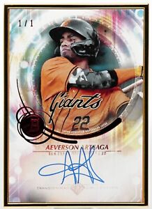 Aeverson Arteaga 2022 Bowman Transcendent Red Framed Signed Auto RC 1/1 PERFECT