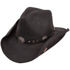 STETSON Men's Roxbury Leather Cowboy Hat w/ Shapeable Brim - All Colors & Sizes