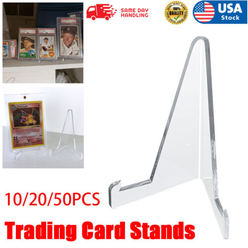 10/20/50X Coin Display Trading Card Stand Large Size Acrylic Easel Medal Holder