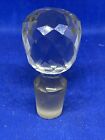 Vintage Diamond Cut Glass Crystal Cruet Decanter STOPPER ONLY 4