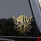 AR15 Punisher Decal Sticker American Crossed Rifles Guns Flag Truck Car Window