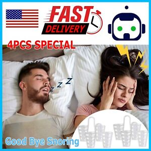 4PCS Anti Snore Nose Clip Stop Snoring Stopper Device Sleep Aids Cones Vent