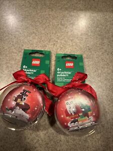 LEGO 854038 Reindeer 854037 Santa Christmas Ornament Holiday New sealed