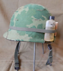 New ListingVietnam War, U.S. Army, M1 Combat Helmet, 1960’s M1 Helmet Liner, MITCHELL Cover