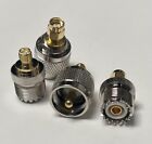 UHF PL-259 M/F to SMA Male/Female 4 PIECE RF Connector Adapter Converter Kit USA
