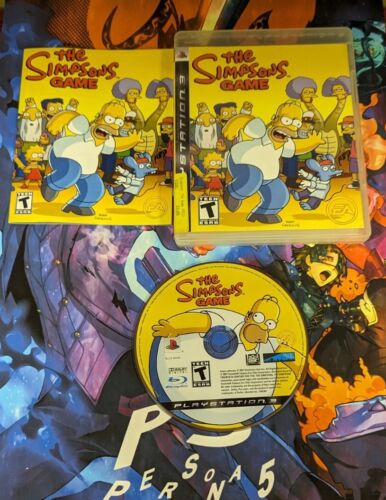 The Simpsons Game (Sony PlayStation 3, 2007) PS3 Complete CIB w/ Manual Tested
