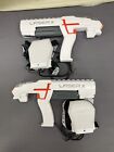 Lot Of 2 Laser X White Virtual Indoor Outdoor Gaming Guns And Sensors- Tested