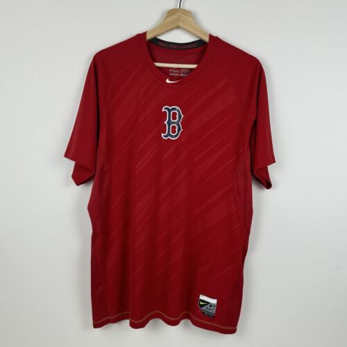 Nike Pro Combat MLB Boston Red Sox T-Shirt Fitted Mens XL