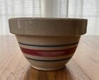 Vintage RRP Roseville Pottery Co Mixing Bowl Blue & Red Stripes 4” Ohio USA