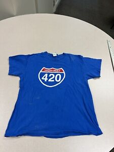 Y2k Highway High Way 420 Blue T-Shirt Large 213