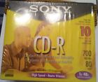 SONY, CD-R, Blank Disc, pack of 10 with Jewel cases,700MB, 80 min,1x-48x
