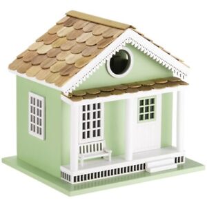 NEW! OUTDOOR HAND MADE BIRDHOUSE - BIRD COTTAGE PERCH - GREEN LAKE HOUSE