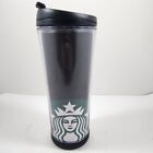 Starbucks 2007 Black Acrylic Travel Tumbler Coffee Tea Mug Siren Logo  16 oz