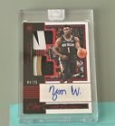 2019-20 Panini One And One ZION WILLIAMSON RC Auto Jersey RPA /25 SSP Red