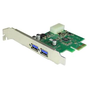 J-Tech Digital PCI Express to USB 3.0 2-Port Expansion Card for Desktop/Computer
