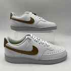 Size 10 Nike Court Vision Lo Womens Shoes White Gold Sneakers DH3158 105 NEW