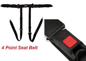 4 Point Adjustable Seat Belt Safety Harness Go Kart ATV UTV Quad BT31