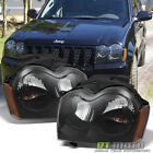 Black 2005 2006 2007 Jeep Grand Cherokee Replacement Headlights Lamps Left+Right (For: Jeep Grand Cherokee)