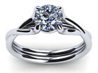 2.12 Ct Vvs1 @ Round Ice Blue White Moissanite Diamond Solitaire Ring 925 Silver