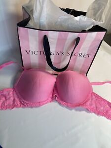 Victoria Secret Dream Angels pink lace Demi 36C