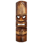 Polynesian Carved Tiki God Mask Leaf Design, Island Vibe, Poolside, Patio, Bar