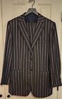 KITON NAPOLI STRIPED SUIT MADE IN ITALY 54L/ US 44L