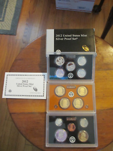 United States Mint Proof Set 2012 SILVER PROOF SET 14 piece with State Quarters