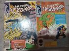 AMAZING SPIDER-MAN #277 MARVEL COMICS & 268 1985 Barcode Wrinkles And Creases On