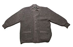 Vintage Mohair Blend Cardigan Sweater Men’s El Corte Ingles Brown Size 46