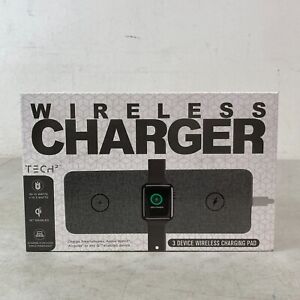 Tech Nano Juice 3-In-1 Wireless Charger 2x10W and 1x3W QI Enabled Openbox