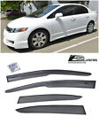 For 06-11 Honda Civic Sedan JDM Mugen II Style Side Window Vents Rain Deflectors (For: 2007 Honda Civic Si)
