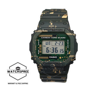 Casio G-Shock Circuit Board Print Matte Semitransparent Dark Green DWE5600CC-3D