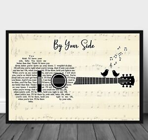 By Your Side - Sade Music Vintage Poster, By Your Side Song Lyrics Wall Art