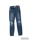Paige Verdugo Ankle Embarcadero Distressed Mid Rise Skinny Jeans Size 25