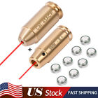 CAL.45ACP/.45 + 9mm Red Dot Laser Brass Bore Sighter Cartridge Boresight Battery