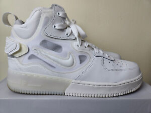 US Mens Size 9 Nike Air Force 1 Mid React DQ1872-101 Summit White Sneakers Shoes