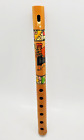 Vintage Handmade Bamboo Flute Exotic Hand Painted Wind Musical Instrument 7 hole