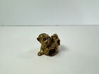 vintage miniature brass chimpanzee pair figurine