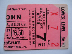 ELTON JOHN Original__1971__CONCERT TICKET STUB__Philadelphia, PA__EX