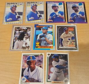 (9) 1989 Fleer Donruss Rookie KEN GRIFFEY JR Gallery MLB Originals