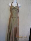Dollar nwt sz L corset top halter gown mermaid tail shimmering sand slip lined