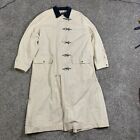 Vintage Polo Country Ralph Lauren Fireman Clasp Long Trench Coat Size Large