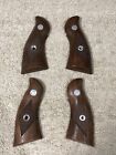 Lot (4) RUGER SECURITY / SPEED SIX Diamond Checkered Wood Grips parts restore A