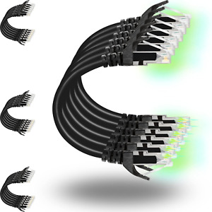 Patch Cables Cat6 1Ft 24 Pack Ethernet Patch Cable 10G Cat 6 Patch Cable New