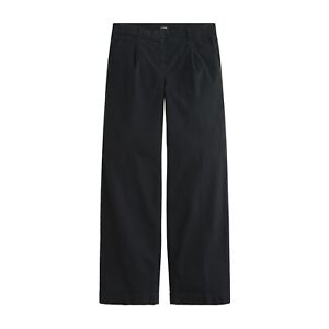 J.Crew Pleated Capeside Chinos Womens Tall Sizes High Rise Wide Leg Black Pants
