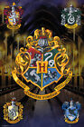 Harry Potter - Movie Poster / Print (Hogwarts House Crests)