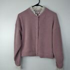 3.3 Field Trip Cardigan Women's One Size Lace Trim Button Cropped Sweater Career