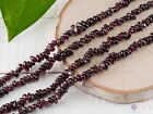 GARNET Crystal Long Necklace - Chip Beads, Birthstone Handmade Jewelry, E0708